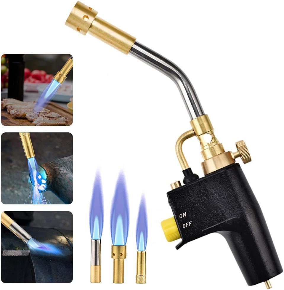 InLoveArts High-Intensity Propane Torch with 3 Replaceable Nozzles